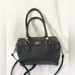 Coach Mini Rowan cross grain leather satchel crossbody